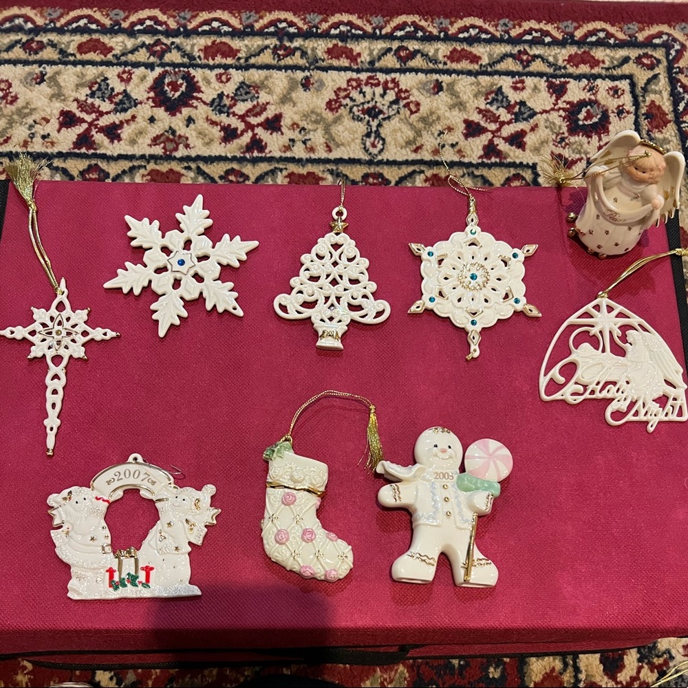 Lenox Ornaments-lot of 9 various